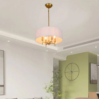 DOFOTY Elegant Round Fabric Ceiling Light in White, Black or Gold – view 2