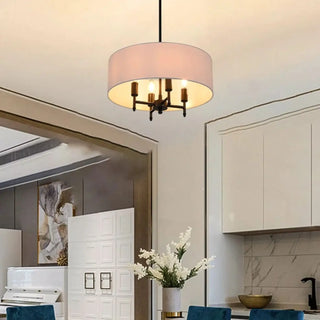DOFOTY Elegant Round Fabric Ceiling Light in White, Black or Gold – view 1