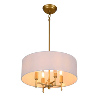 DOFOTY Elegant Round Fabric Ceiling Light in White, Black or Gold – view 8
