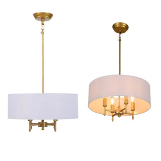 DOFOTY Elegant Round Fabric Ceiling Light in White, Black or Gold – view 6