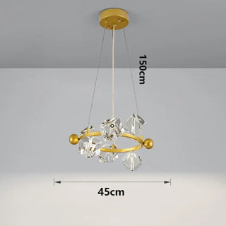 GILDING Luxurious Crystal Ring Ceiling Light – view 8