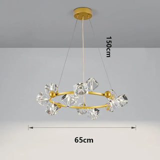 GILDING Luxurious Crystal Ring Ceiling Light – view 13