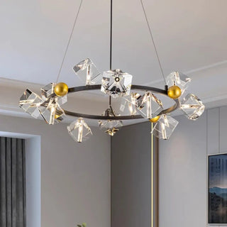 GILDING Luxurious Crystal Ring Ceiling Light – view 1