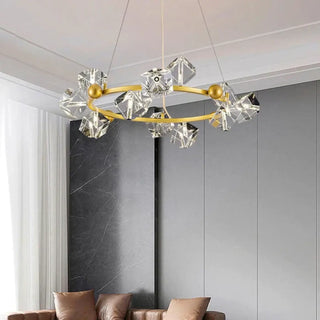 GILDING Luxurious Crystal Ring Ceiling Light – view 3
