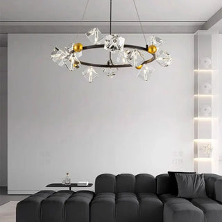 GILDING Luxurious Crystal Ring Ceiling Light – view 4