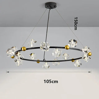 GILDING Luxurious Crystal Ring Ceiling Light – view 12