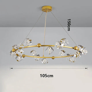 GILDING Luxurious Crystal Ring Ceiling Light – view 14