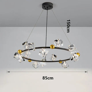 GILDING Luxurious Crystal Ring Ceiling Light – view 11