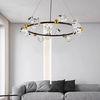 GILDING Luxurious Crystal Ring Ceiling Light – view 5