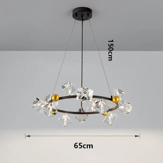 GILDING Luxurious Crystal Ring Ceiling Light – view 7