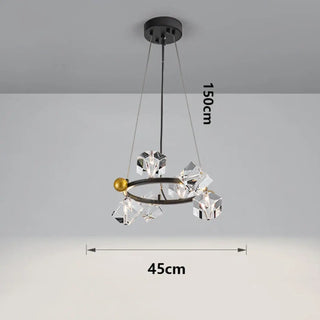 GILDING Luxurious Crystal Ring Ceiling Light – view 9