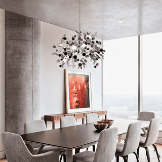 SILVER Silver Suspension Metallic Ceiling Light – view 4