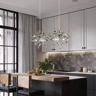 SILVER Silver Suspension Metallic Ceiling Light – view 1