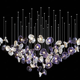 DORITERE Artistic Pink Glass and Gilded Finish Ceiling Light – view 2