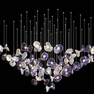 DORITERE Artistic Pink Glass and Gilded Finish Ceiling Light – view 4