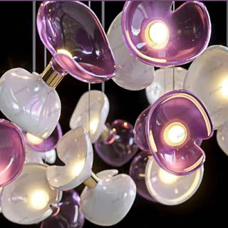 DORITERE Artistic Pink Glass and Gilded Finish Ceiling Light – view 1