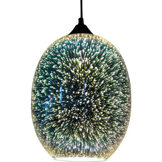 Designer shimmering pendant light, artistic chic interior ceiling fixture