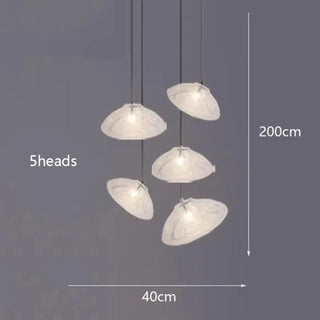 Floating pebble pendant lamp detail, modern soft diffused illumination ceiling light