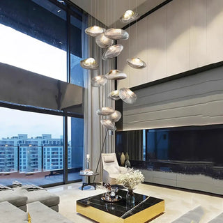 Modern pebble-shaped pendant ceiling fixture, soft diffused illumination hanging lamp