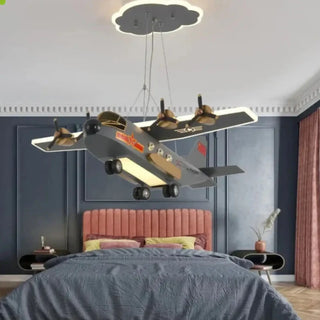 AERYN Airplane Wings Child Gray Design Ceiling Light – view 1