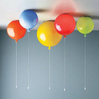 Kids bedroom balloon pendant lamp, colorful playful ceiling hanging light