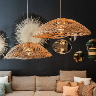 GASIBAM Bamboo Braid Organic Ceiling Light – view 1