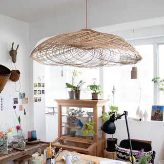 GASIBAM Bamboo Braid Organic Ceiling Light – view 4
