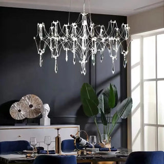 CRYSTALB Baroque Gilded Crystal Ceiling Light with Elegant Pendants – view 2