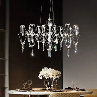 CRYSTALB Baroque Gilded Crystal Ceiling Light with Elegant Pendants – view 3