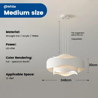 CHOUSI White Sculptural Wavy Curves Ceiling Light – view 8