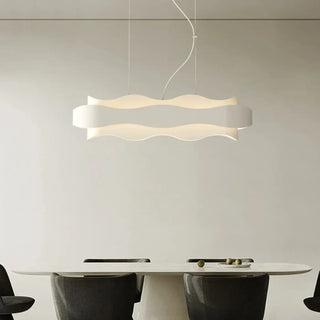 CHOUSI White Sculptural Wavy Curves Ceiling Light – view 3