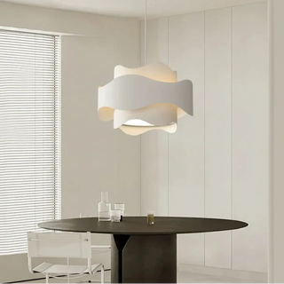 CHOUSI White Sculptural Wavy Curves Ceiling Light – view 2