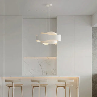 CHOUSI White Sculptural Wavy Curves Ceiling Light – view 1