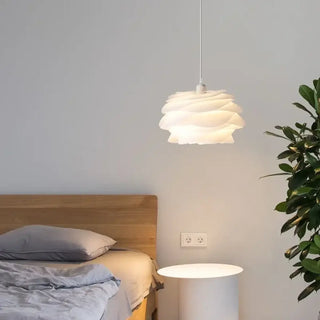 FLODO White Wavy Floral Minimalist Ceiling Light – view 1