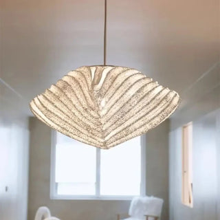 KILA Modern White Pleated Shell Ceiling Light – view 3