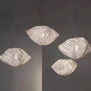 KILA Modern White Pleated Shell Ceiling Light – view 4