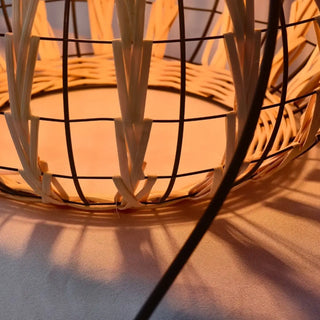 KERIWI Natural Bohemian Bamboo Braid Ceiling Light – view 5