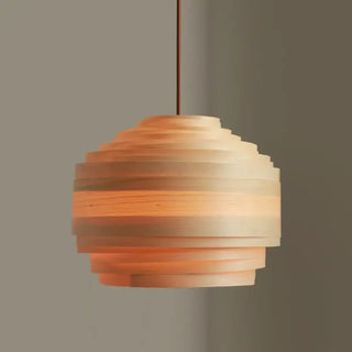 CLOBUS Handcrafted Wood with Soft Light Ceiling Light – view 1