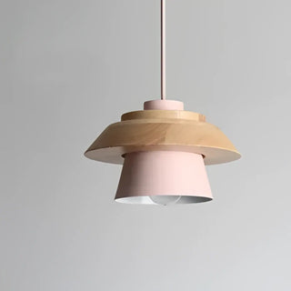 LOCORE Modern Scandinavian Wood and Colour Ceiling Light – view 11