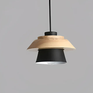 LOCORE Modern Scandinavian Wood and Colour Ceiling Light – view 2