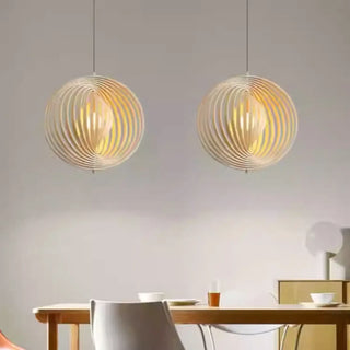 ARIVAH Wood Spiral Design Ceiling Light – view 6