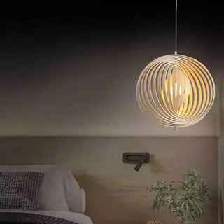 ARIVAH Wood Spiral Design Ceiling Light – view 4