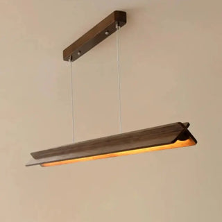 PLEMITE Linear Dark Wood LED Modern Ceiling Light – view 6