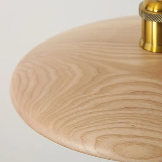 NANIMA Natural Wood Slat Round Minimalist Ceiling Light – view 3