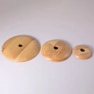 NANIMA Natural Wood Slat Round Minimalist Ceiling Light – view 5