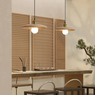 MANI Natural Wood Brass Visible Globe Bulb Ceiling Light – view 2