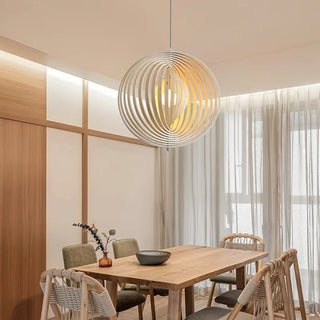 MODA Round Openwork Organic Sculptural Wood Ceiling Light – view 1