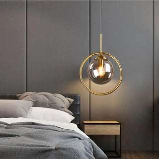 FUMI Smoked Glass Ball Ceiling Light – view 1