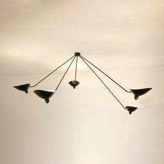 BRADE Adjustable Black Arms Workshop Style Ceiling Light – view 2