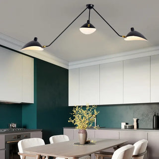 BRADE Adjustable Black Arms Workshop Style Ceiling Light – view 1